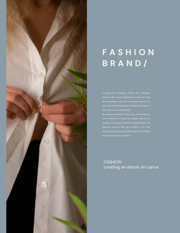 Fashion creating an ebook on canva